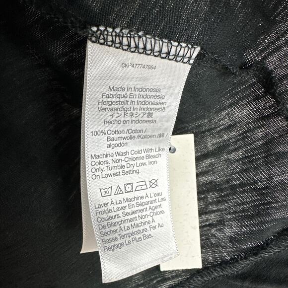 Madewell Whisper Cotton V Neck Tee Shirt Minimalist Basics Black Classic XXS NWT - Picture 7 of 11